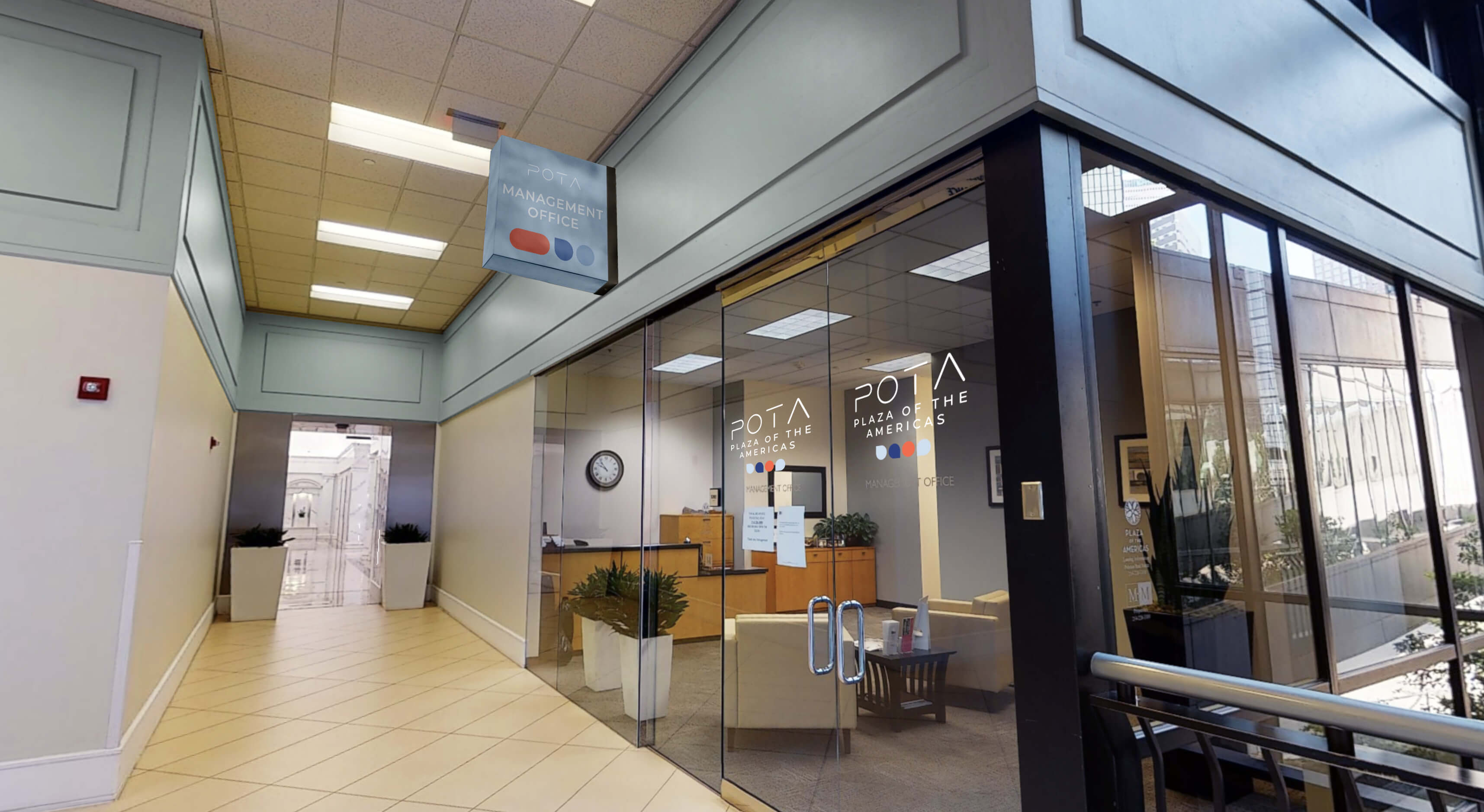 Plaza of the Americas Property Branding